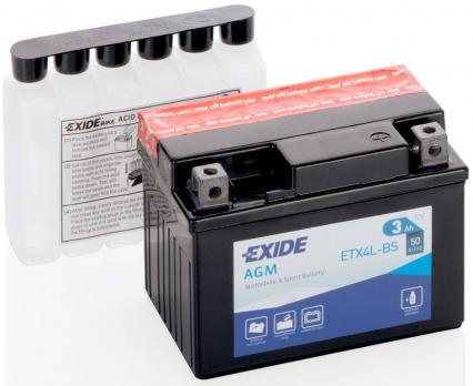 Аккумулятор EXIDE ETX4L-BS 3(Ач)