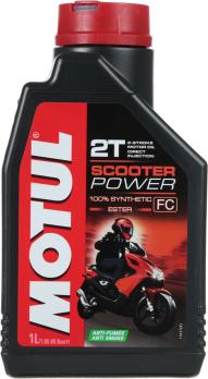 Моторное масло Motul Scooter Power 2T, 1 л, синтетика