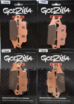 Полный комплект тормозных колодок (металлокерамика) для квадроциклов YAMAHA 550 Grizzly 09-17/700 Grizzly 4x4 07-17